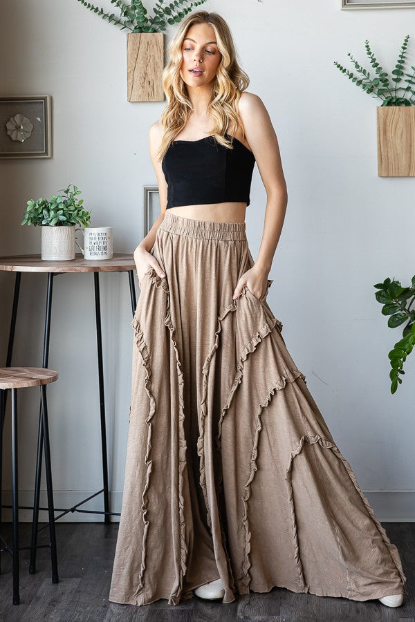 Ruffle Flare Pants