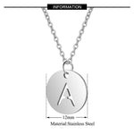 Silver Embeded Initial Necklace