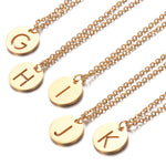 Gold Enbedded Initial Necklace