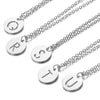 Silver Embeded Initial Necklace