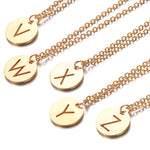 Gold Enbedded Initial Necklace