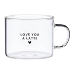 Large Glass Mug - Love You a Latte