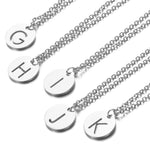 Silver Embeded Initial Necklace