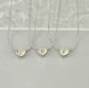 Silver Heart Initial Necklace