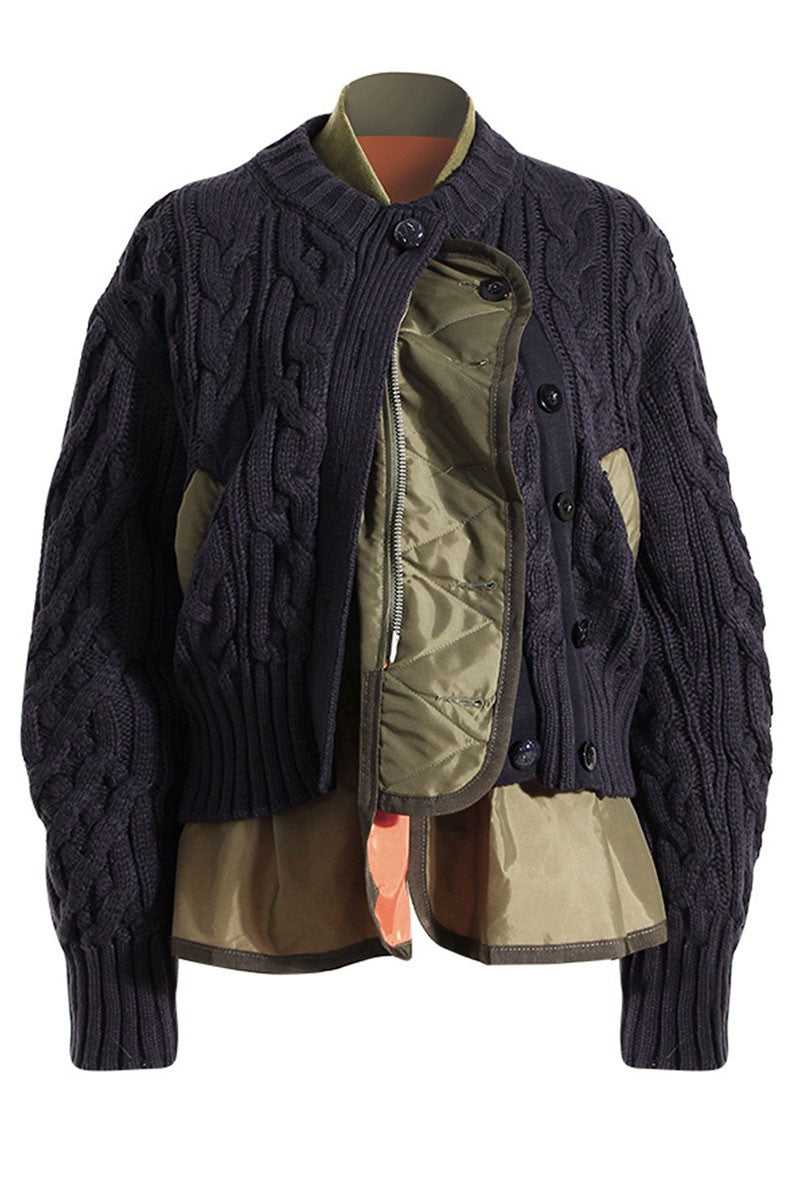 Cardigan Sweater Bomber Jacket