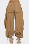 Brown Urban Chic Denim Cargo Pants