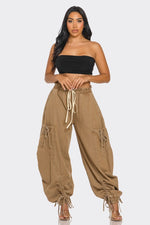 Brown Urban Chic Denim Cargo Pants