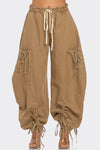 Brown Urban Chic Denim Cargo Pants