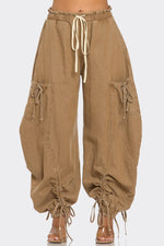 Brown Urban Chic Denim Cargo Pants