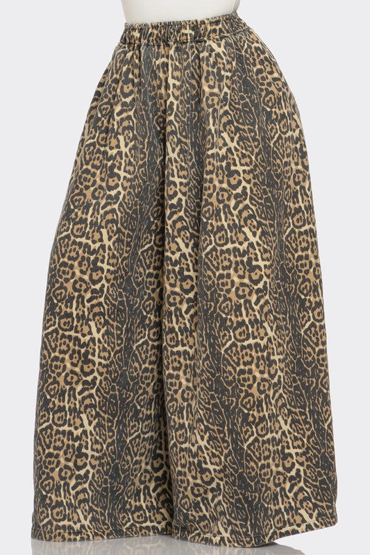 Wide Leg Leopard Pants