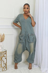 Harem Denim Jumpsuit