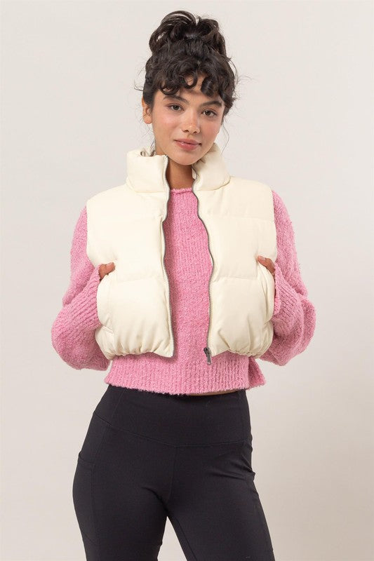 Crop Puffer Vest