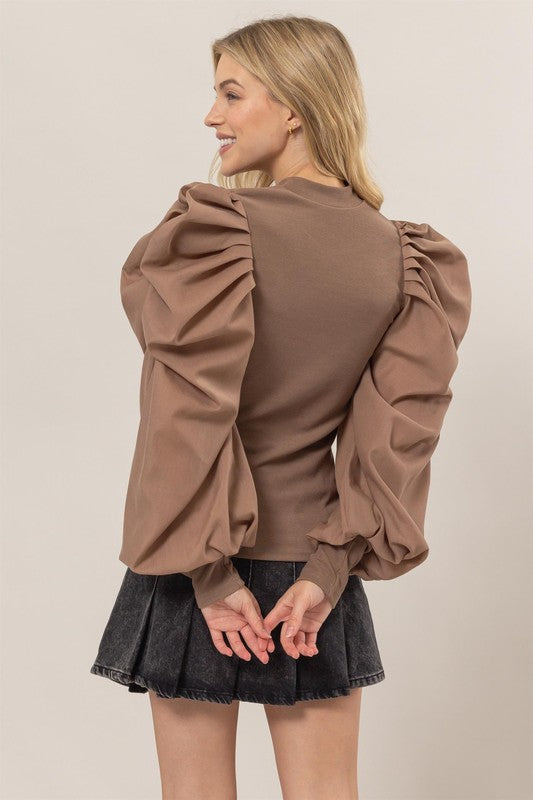 Ballon Sleeve Top