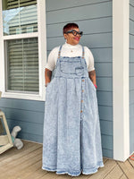 Denim Overall Maxi Dress