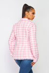 In your Dreams Preppy Tweed Plaid Blazer Jacket