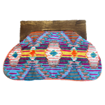 Colorful Woven Clutch with Wooden Handle