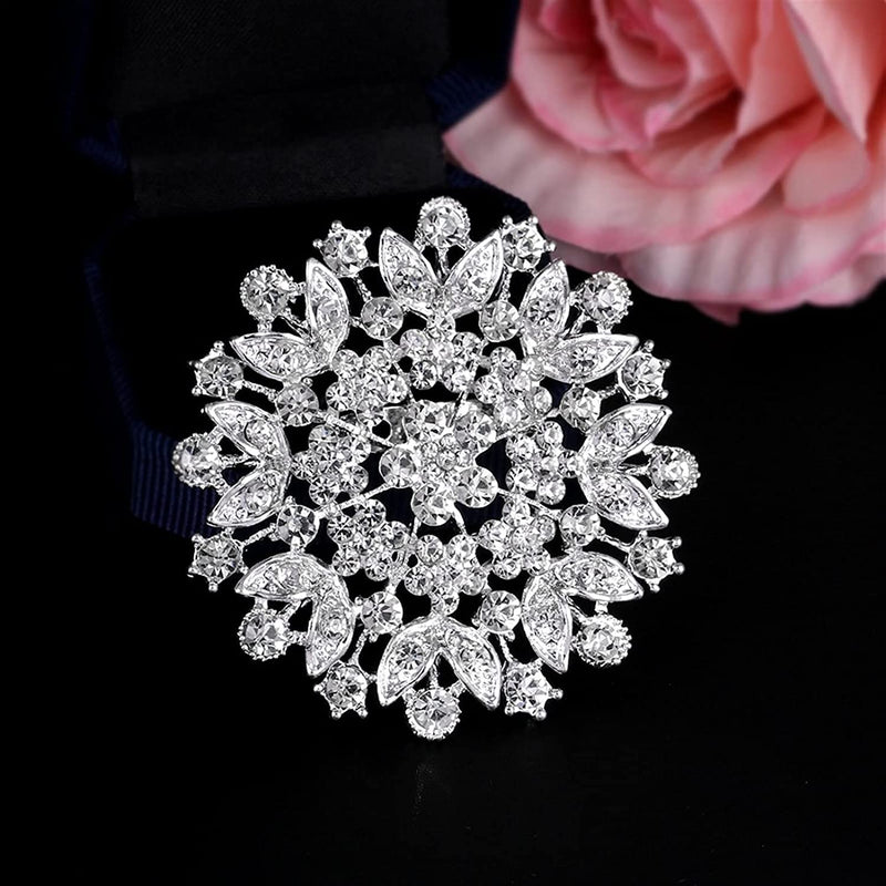 Flower Rhinestone Broach