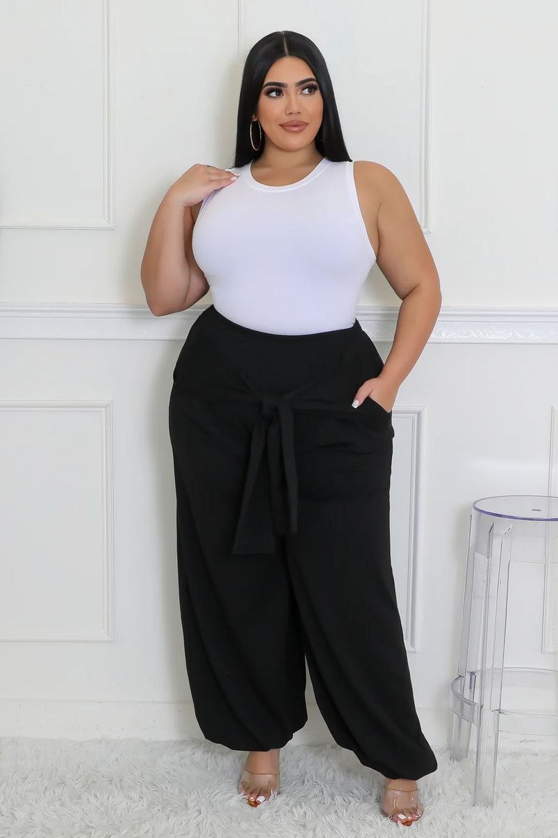 Curvy Tie front Jogger