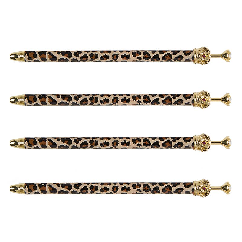 Rhinestone Crown Pens - Cheetah