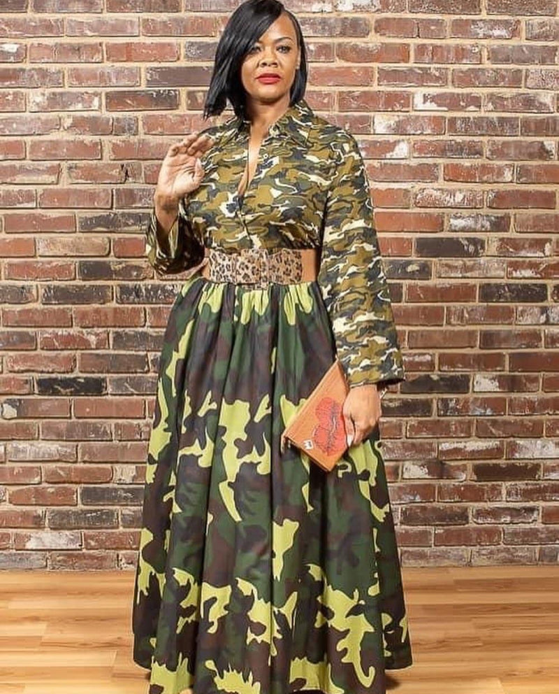 Camo Maxi Skirt