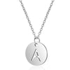 Silver Embeded Initial Necklace