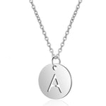 Silver Embeded Initial Necklace