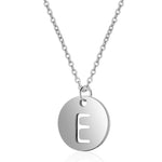 Silver Embeded Initial Necklace