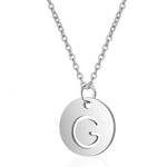 Silver Embeded Initial Necklace