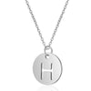 Silver Embeded Initial Necklace