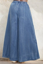 Front Pocket Wide Leg Denim