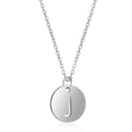 Silver Embeded Initial Necklace