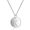 Silver Embeded Initial Necklace