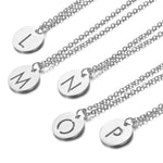 Silver Embeded Initial Necklace