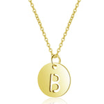 Gold Enbedded Initial Necklace