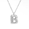 Silver Bubble Initial Necklace