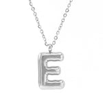 Silver Bubble Initial Necklace