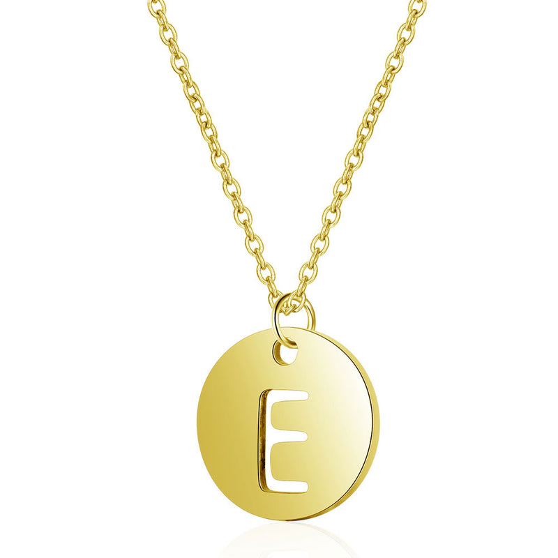 Gold Enbedded Initial Necklace