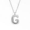 Silver Bubble Initial Necklace