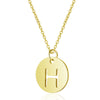 Gold Enbedded Initial Necklace