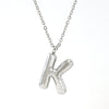 Silver Bubble Initial Necklace