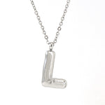 Silver Bubble Initial Necklace