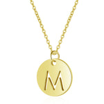 Gold Enbedded Initial Necklace