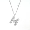 Silver Bubble Initial Necklace