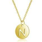 Gold Enbedded Initial Necklace