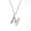 Silver Bubble Initial Necklace