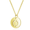 Gold Enbedded Initial Necklace