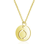 Gold Enbedded Initial Necklace