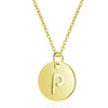 Gold Enbedded Initial Necklace