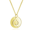 Gold Enbedded Initial Necklace