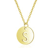 Gold Enbedded Initial Necklace